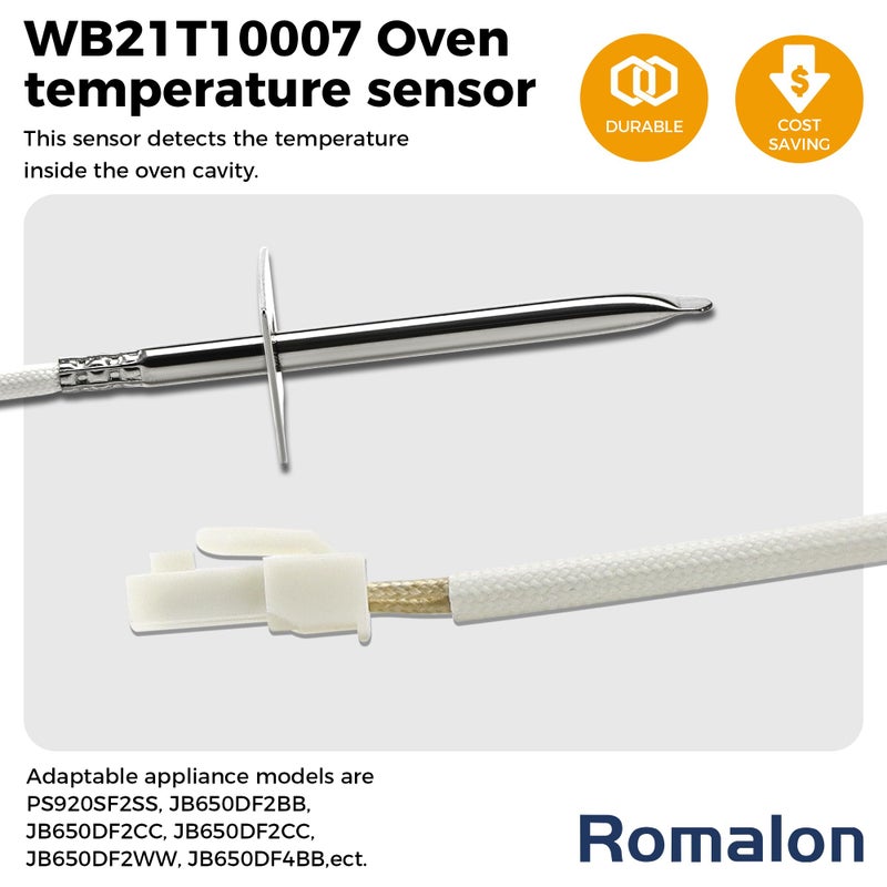 Romalon WB21T10007 Electric Sensor WB21X22134 Range Oven Temperature Sensor Replacement Assembly Fit for GE Hotpoint Kenmore Stove Oven Range by Romalon - Image 2